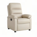 Cream PU Leather Power Recliner Armchair with Push-Button Control, 35.4 x 38.2 x 40.9 in