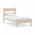 Twin Solid Pine Wood Platform Bed Frame, Natural, 39 x 75 in Mattress Support Area